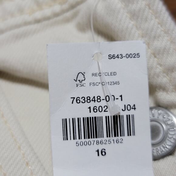 Old Navy Khaki Denim Jeans Overalls  - Size 16 NWT - Picture 7 of 7